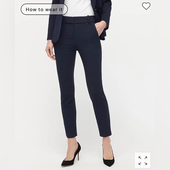 J. Crew Pants - J. Crew Cameron stretch wool navy trousers